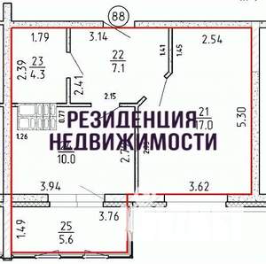 1-к квартира, вторичка, 44м2, 16/16 этаж