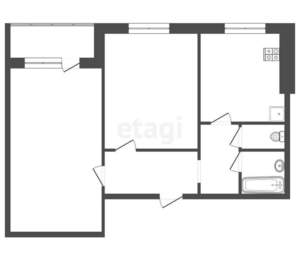 2-к квартира, вторичка, 50м2, 5/12 этаж