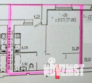 1-к квартира, вторичка, 38м2, 6/10 этаж