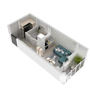 Студия квартира, вторичка, 24м2, 8/24 этаж