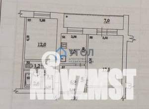 2-к квартира, вторичка, 57м2, 9/9 этаж