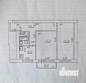 2-к квартира, вторичка, 44м2, 3/5 этаж