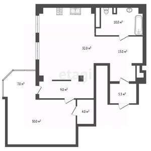 3-к квартира, вторичка, 110м2, 21/21 этаж