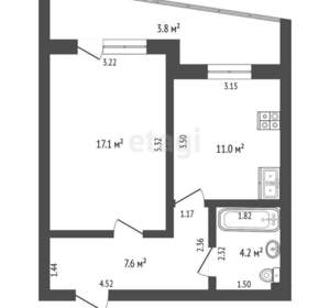 1-к квартира, вторичка, 40м2, 5/10 этаж