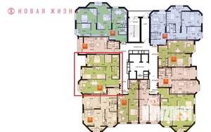 2-к квартира, строящийся дом, 73м2, 19/23 этаж