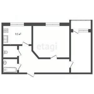 2-к квартира, вторичка, 47м2, 6/10 этаж