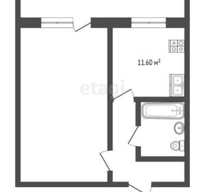 1-к квартира, вторичка, 43м2, 3/17 этаж