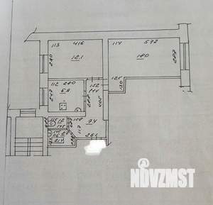 2-к квартира, вторичка, 49м2, 5/5 этаж