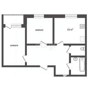 2-к квартира, вторичка, 45м2, 6/9 этаж