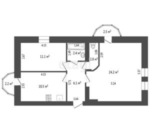 2-к квартира, вторичка, 58м2, 5/7 этаж