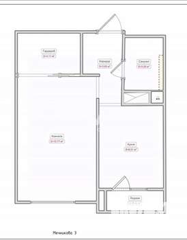 1-к квартира, вторичка, 38м2, 22/22 этаж