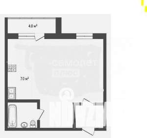 Студия квартира, вторичка, 27м2, 8/9 этаж