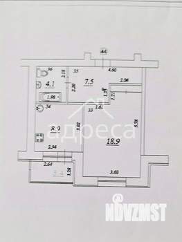 1-к квартира, вторичка, 39м2, 4/9 этаж