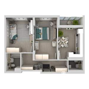 2-к квартира, вторичка, 58м2, 6/24 этаж