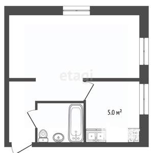 1-к квартира, вторичка, 31м2, 4/5 этаж
