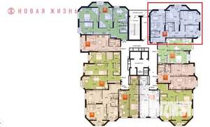 3-к квартира, строящийся дом, 86м2, 4/23 этаж