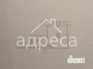 1-к квартира, вторичка, 22м2, 2/2 этаж
