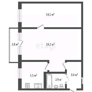 2-к квартира, вторичка, 44м2, 2/5 этаж