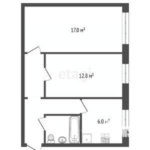 2-к квартира, вторичка, 45м2, 1/5 этаж