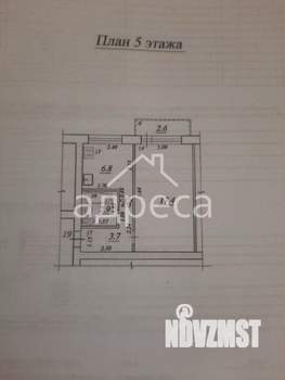 1-к квартира, вторичка, 32м2, 5/5 этаж