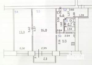 2-к квартира, вторичка, 45м2, 4/4 этаж