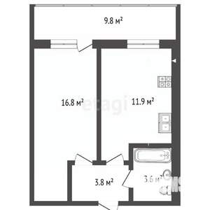 1-к квартира, вторичка, 36м2, 10/10 этаж
