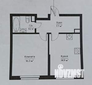 1-к квартира, вторичка, 43м2, 11/25 этаж
