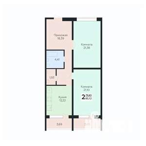 2-к квартира, строящийся дом, 83м2, 7/10 этаж