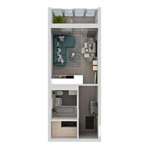 Студия квартира, вторичка, 25м2, 8/24 этаж