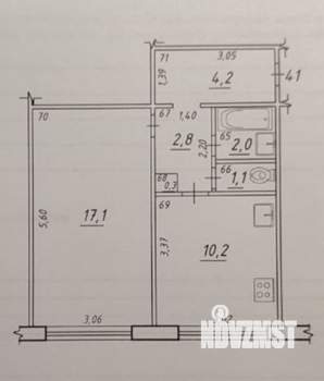 1-к квартира, вторичка, 38м2, 1/5 этаж