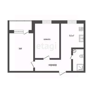 2-к квартира, вторичка, 52м2, 3/12 этаж