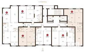2-к квартира, строящийся дом, 64м2, 2/19 этаж