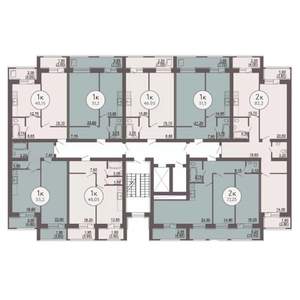 1-к квартира, вторичка, 56м2, 6/8 этаж