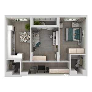 2-к квартира, вторичка, 57м2, 1/24 этаж