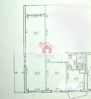 3-к квартира, вторичка, 79м2, 12/12 этаж