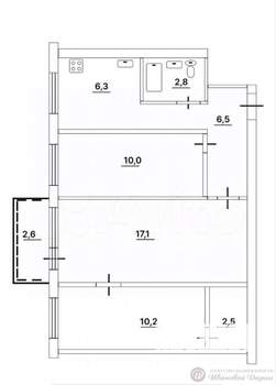 3-к квартира, вторичка, 55м2, 4/5 этаж