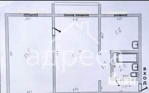 2-к квартира, вторичка, 45м2, 5/5 этаж