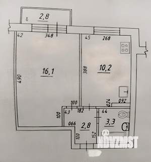 1-к квартира, вторичка, 32м2, 2/3 этаж