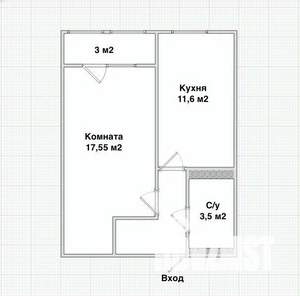 1-к квартира, сданный дом, 38м2, 8/25 этаж
