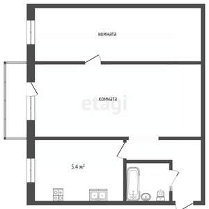 2-к квартира, вторичка, 44м2, 3/5 этаж