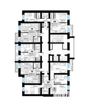 2-к квартира, вторичка, 60м2, 3/18 этаж