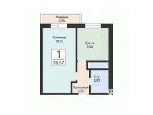 1-к квартира, вторичка, 36м2, 1/24 этаж