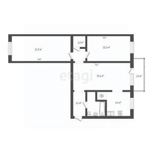 3-к квартира, вторичка, 57м2, 5/5 этаж
