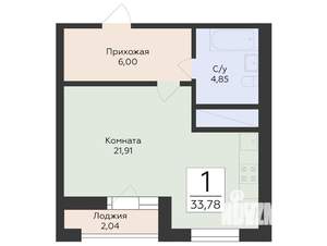 Студия квартира, вторичка, 34м2, 10/24 этаж