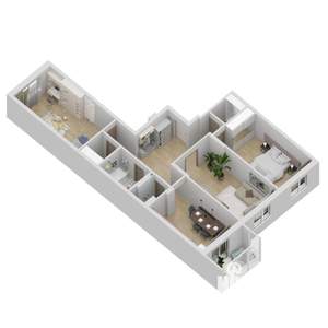 3-к квартира, строящийся дом, 110м2, 21/27 этаж
