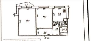 2-к квартира, вторичка, 50м2, 2/5 этаж