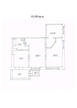 3-к квартира, вторичка, 57м2, 1/9 этаж