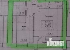1-к квартира, вторичка, 45м2, 5/18 этаж