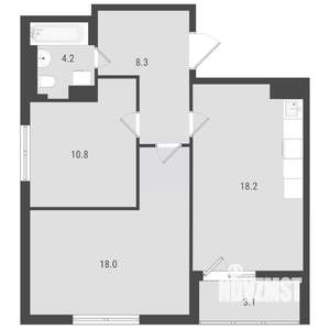 2-к квартира, вторичка, 61м2, 8/19 этаж