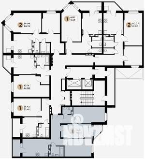 3-к квартира, строящийся дом, 75м2, 16/26 этаж